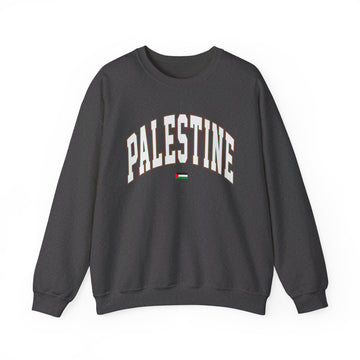 Dark heather Palestine varsity sweatshirt